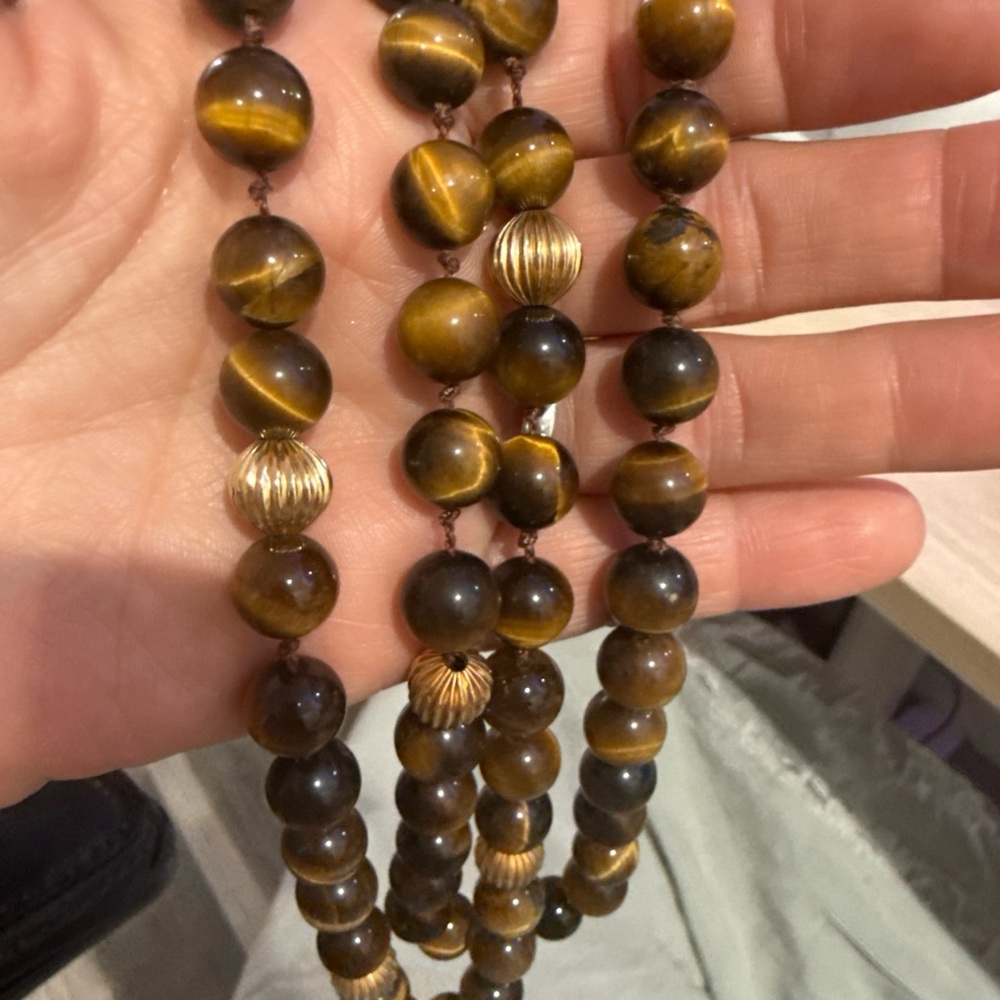 Vintage Tiger’s eye and gold Necklace